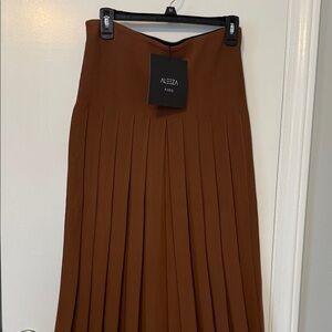 Aleeza Paris Women's A-Line Skirt in Rich Brown